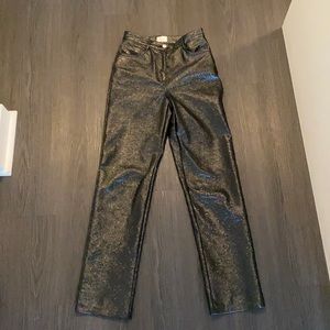 Aritzia black leather (melina) pants